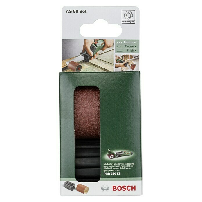 Bosch 60 mm Schleifhülse Körnung 80 und Aufnahmeschaft 