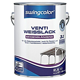 swingcolor Venti-Weißlack 3in1 (Weiß, 2,5 l, Seidenglänzend)