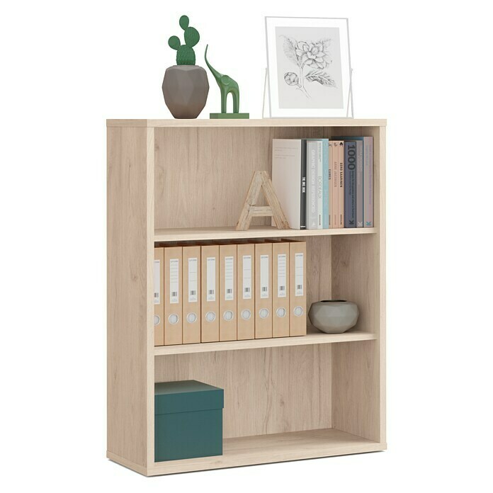 Muebles Pitarch Estantería de madera (An x Al: 75,5 x 99,5 cm, Roble)