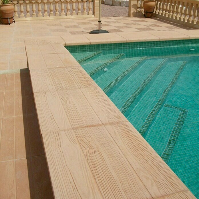 Pavimento Remate piscina Teka (50 x 45 cm, Marrón)