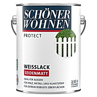 SCHÖNER WOHNEN-Farbe Protect Weißlack (2,5 l, Weiß, Seidenmatt)