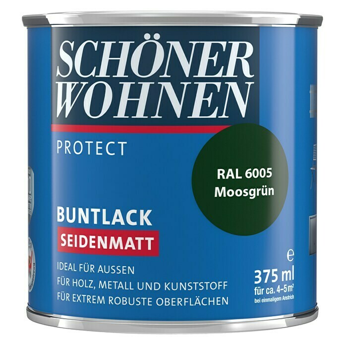 SCHÖNER WOHNEN-Farbe Protect Buntlack RAL 6005 