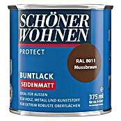 Schöner Wohnen ProfiDur Buntlack RAL 8011 (Nussbraun, 375 ml, Seidenmatt)