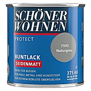 SCHÖNER WOHNEN-Farbe Protect Buntlack (Naturgrau, 375 ml, Seidenmatt)