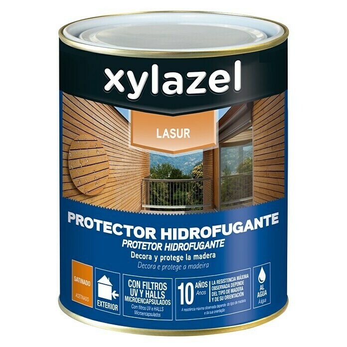 Xylazel Protección para madera Lasur hidrofugante (Verde, 750 ml, Satinado)
