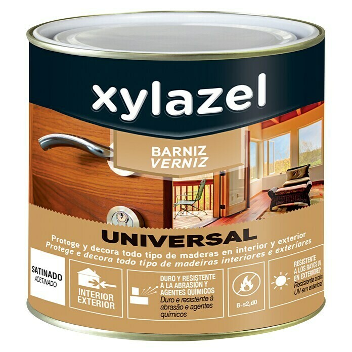 Xylazel Barniz Universal (Nogal, 250 ml, Satinado)