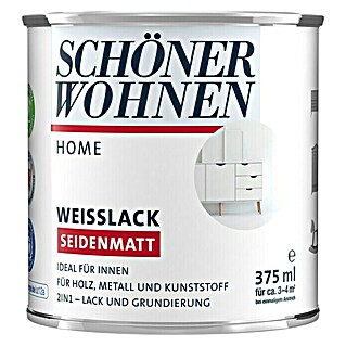 SCHÖNER WOHNEN-Farbe Home Weißlack (Reinweiß, 375 ml, Seidenmatt)