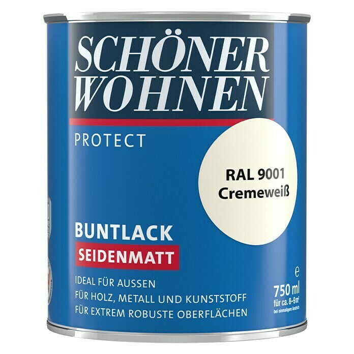 SCHÖNER WOHNEN-Farbe Protect Buntlack RAL 9001 