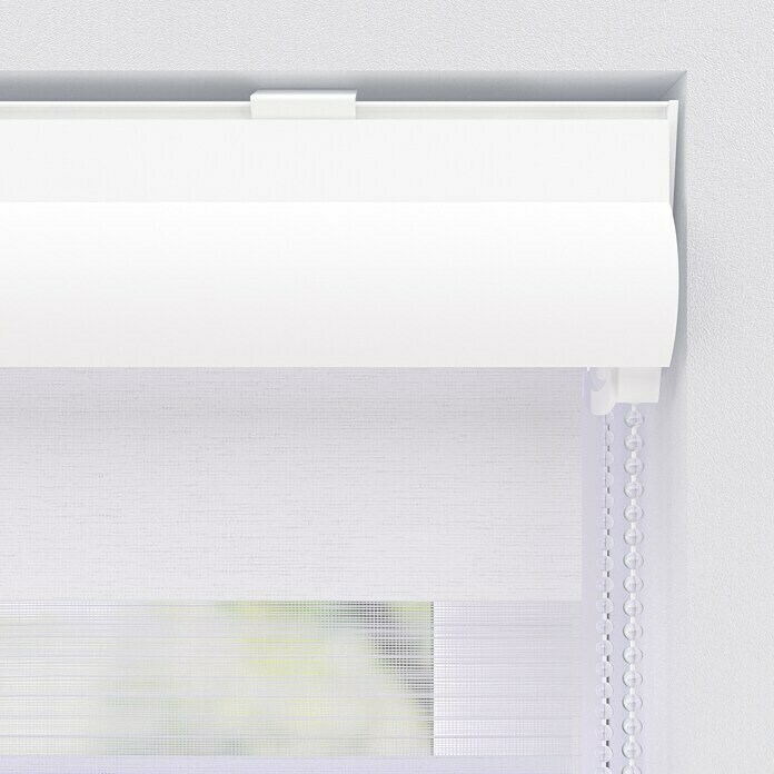 Expo Ambiente Doppelrollo mit Kassette (B x H: 130 x 240 cm, Weiß)