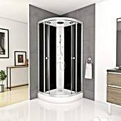 Cabina de ducha completa Vitamine Black (90 x 90 x 215 cm, Negro Gris Plata)