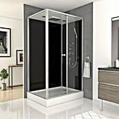 Cabina de ducha completa Vitamine Black Rectangle (80 x 110 x 215 cm, Negro Gris Plata)