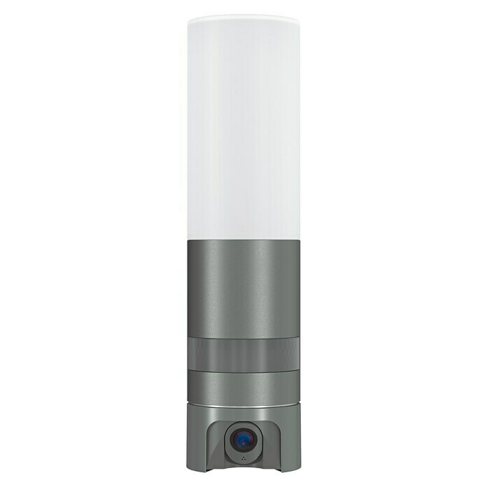 Steinel Sensor-LED-Außenwandleuchte L620 Cam (13,5 W, Anthrazit/Weiß, L x B x H: 13,1 x 7,8 x 30,5 cm)