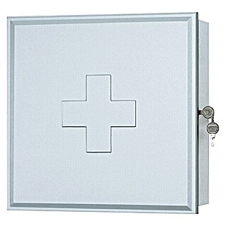 Sieper Medizinschrank (16 x 39 x 39 cm, Weiß/Silber)
