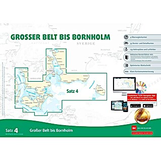 Sportbootkarten Satz 4: Großer Belt bis Bornholm (Ausgabe 2021); Delius Klasing