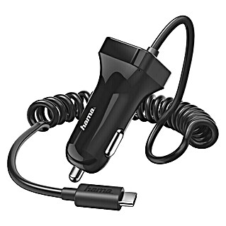 Hama USB punjač za automobil USB-C (Crne boje, 1 m, Utikač USB C)