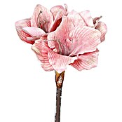 Kunstblume Amaryllis (Rosé beglittert, 3 Blüten)