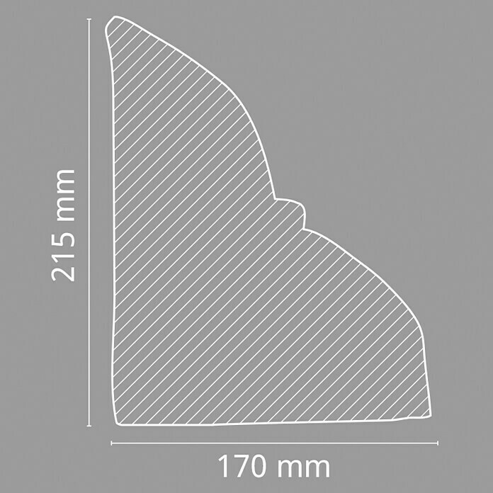 Dekoelement (Konsole, Dunkelbraun, 17,5 x 19 x 21,5 cm)