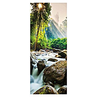 SanDesign Alu-Verbundplatte (100 x 250 cm, Romantic Waterfall)