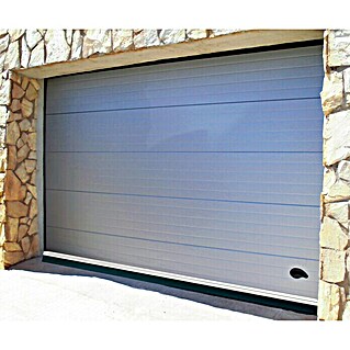 Burlete bajo puerta aluminio garaje caucho (Gris, Largo: 250 cm, Suelos lisos)