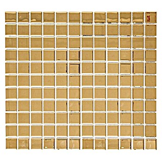 Mozaïektegel vierkant glas CM 4GO1 (32,7 x 30,2 cm, Goud, Glanzend)