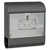Lienbacher Briefkasten (Verzinktes Stahlblech, L x B x H: 384 x 100 x 467 mm, Anthrazit)