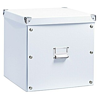 Zeller Present Caja de almacenaje (L x An x Al: 335 x 330 x 320 mm, Cartón compacto, Blanco)