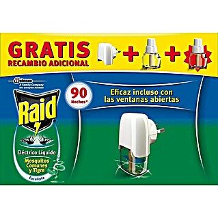 Raid Producto anti-insectos eléctrico líquido REC eucalipto (3 uds.)