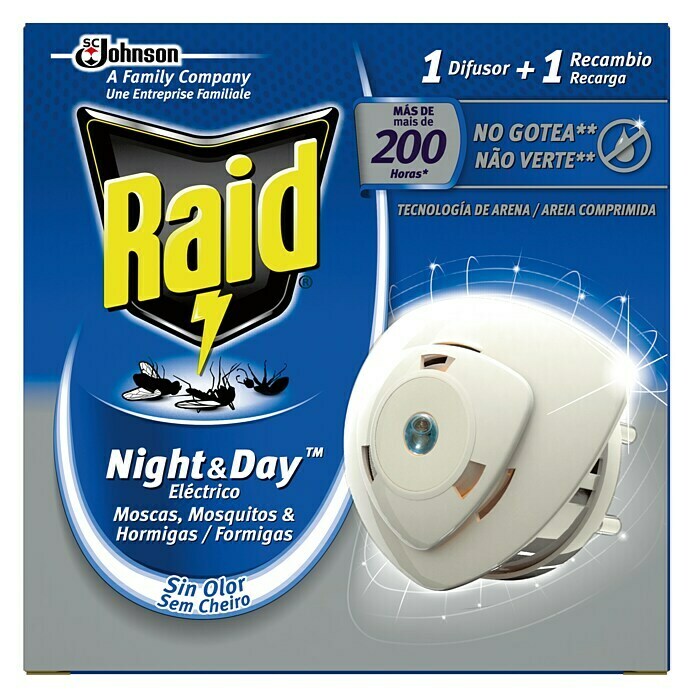 Raid Producto anti-insectos eléctrico líquido Night&Day 
