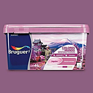 Bruguer Colores del Mundo Pintura para paredes (Japón violeta natural, 4 l, Mate)