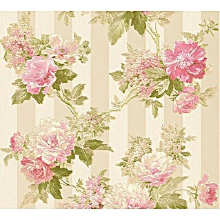 AS Creation Romantico Vliestapete Blüten (Pink, Floral, 10,05 x 0,53 m)