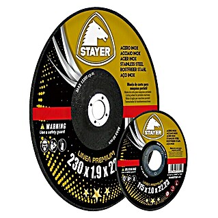 Stayer Disco de corte Premium (Diámetro disco: 115 mm, Espesor disco: 1 mm, Apto para: Acero inoxidable)