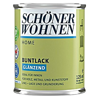 SCHÖNER WOHNEN-Farbe Home Buntlack (Schwarz, 125 ml, Glänzend)