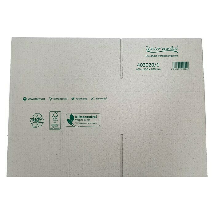 PackMann linio verda® Verpackungskarton (L x B x H: 400 x 300 x 200 mm)