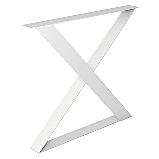 Pata de mesa Aspa (L x An x Al: 78 x 8,5 x 71 cm, Capacidad de carga: 150 kg, Blanco)