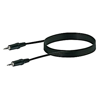 Schwaiger Audio-Kabel (2 x Klinkenstecker 3,5 mm, Schwarz, 1,5 m)