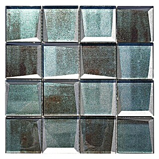 Mosaikfliese Quadrat Crystal XBH G20 (30 x 30 cm, Grün, Glänzend)