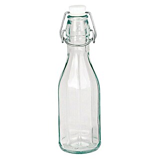 Glasflasche mit Bügelverschluss (250 ml, 10-eckige Form)