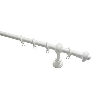 Gardinia Stilgarnitur (Länge: 255 cm, Durchmesser: 28 mm, Weiß)