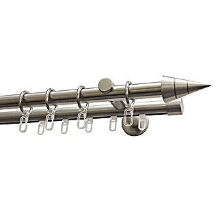 Gardinia Stilgarnitur (Länge: 240 cm, Durchmesser: 20 mm, Edelstahloptik)