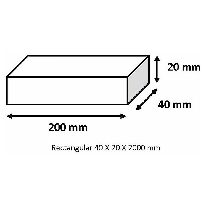 miseria firma aceleración Tubo rectangular de compensación (L x An x Al: 200 x 4 x 2 cm, Aluminio,  Cromo) | BAUHAUS