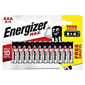 Energizer Batterie max (12 Stk., Micro AAA, Alkali-Mangan)