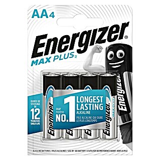 Energizer Batterie Max Plus (Mignon AA, Alkali-Mangan, 1,5 V, 4 Stk.)