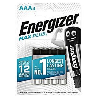 Energizer Pila Max Plus AAA (Micro AAA, Alcalino manganeso, 1,5 V, 4 ud.)