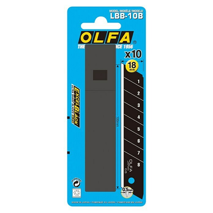 Olfa Abbrechklinge LBB (Passend für: OLFA Cuttermesser MXP-AL, 10 Stk.)