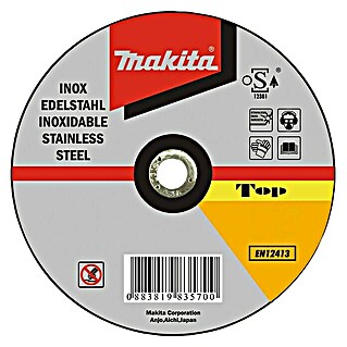 Makita Disco de corte (Diámetro disco: 125 mm, Espesor disco: 1 mm, Apto para: Acero inoxidable)
