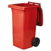 Starke Mülltonne mit Deckel (120 l, Rot)