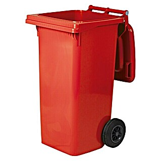 Mülltonne mit Deckel (120 l, Rot)