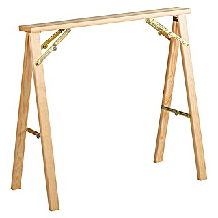 Astigarraga Drveni sklopivi stalak (Nosiva sila: 250 kg s 2 drvena stalka, Visina: 73,5 cm, Bor)