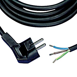 REV Cable Schuko (3 m, H05RR-F3G1,5, Negro)