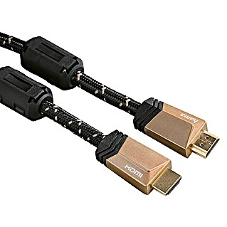 Hama HDMI-Kabel (0,75 m, Bronze Coffee, 18 Gbit/s, Vergoldete Kontakte)